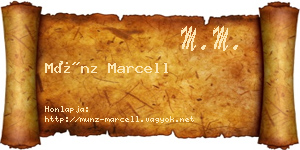 Münz Marcell névjegykártya